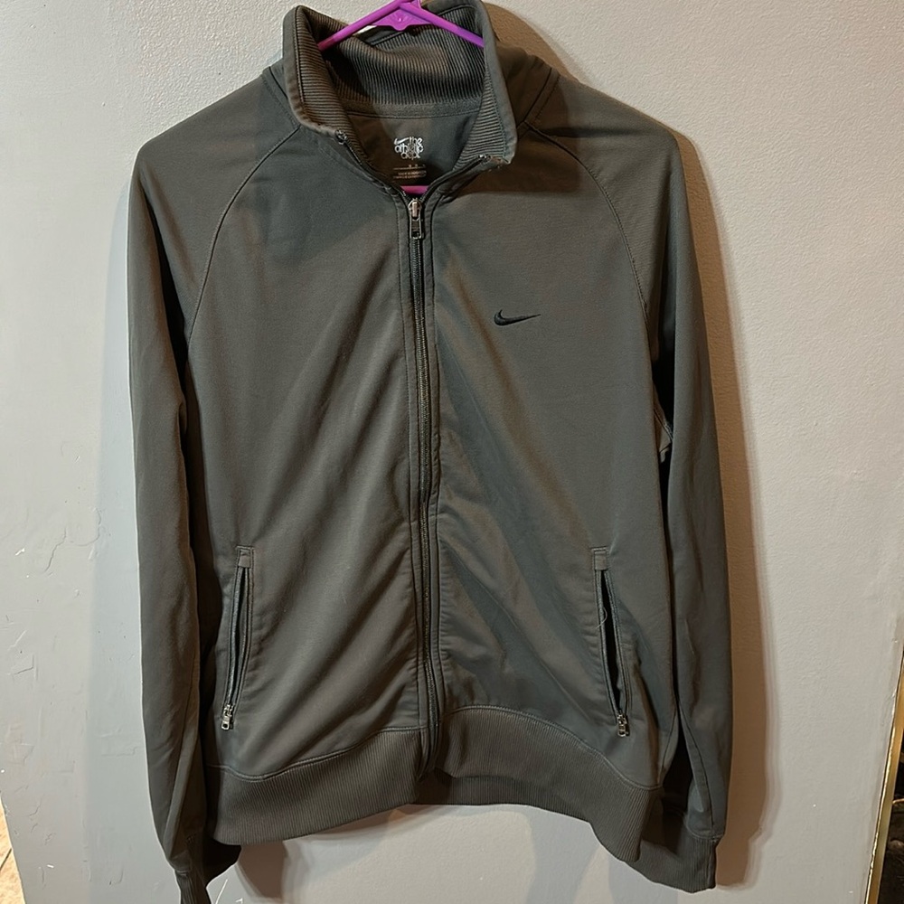 Men’s Nike Zip-up Jacket, dark grey, size medium